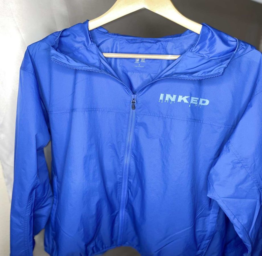 Inked Windbreaker Jacket - Blue