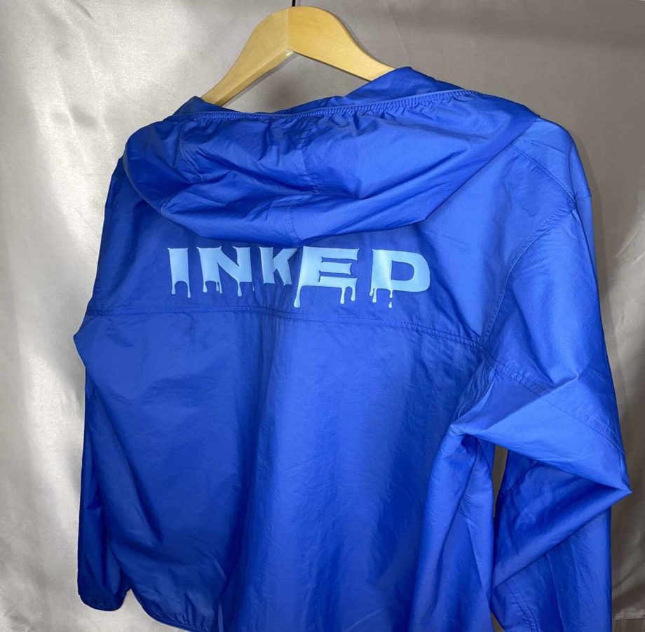 Inked Windbreaker Jacket - Blue